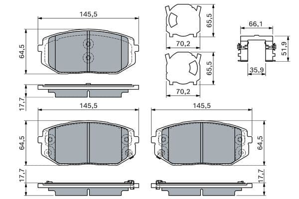 Diskli fren balatası seti; ön 5