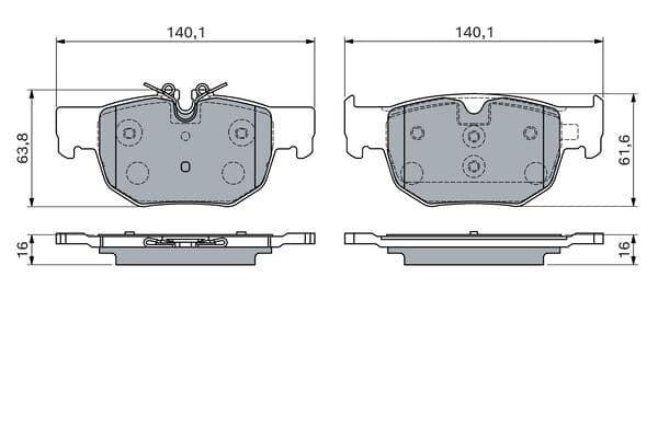 Diskli fren balatası seti; arka 5