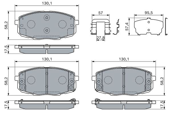 Diskli fren balatası seti; ön 5