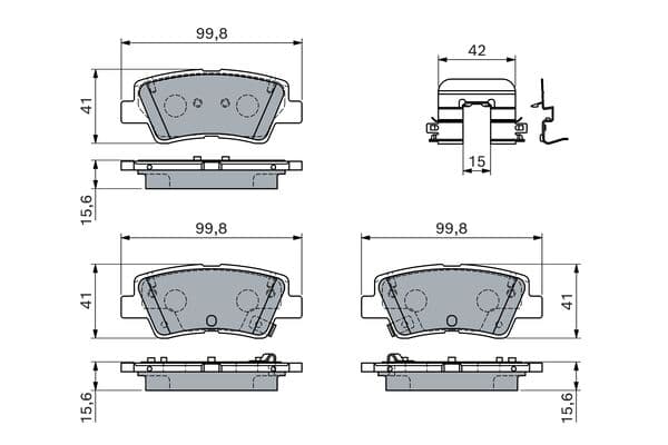 Diskli fren balatası seti; arka 5