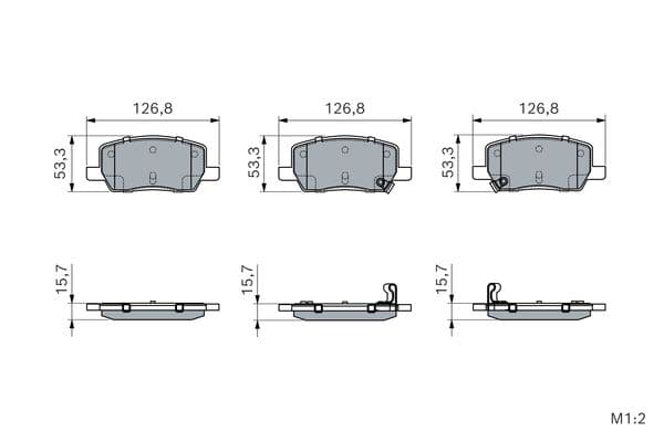 Diskli fren balatası seti; arka 5