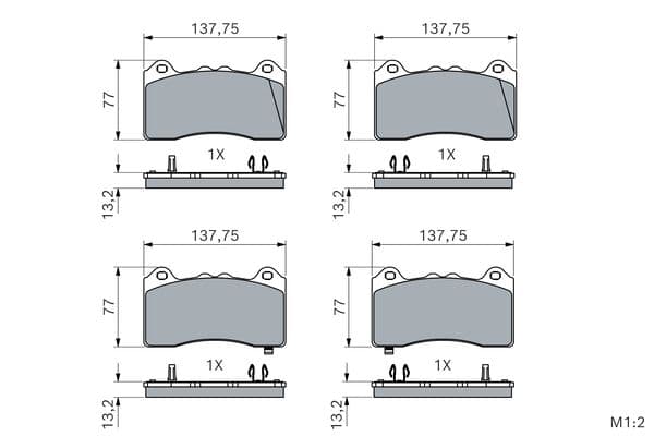 Diskli fren balatası seti; ön 5