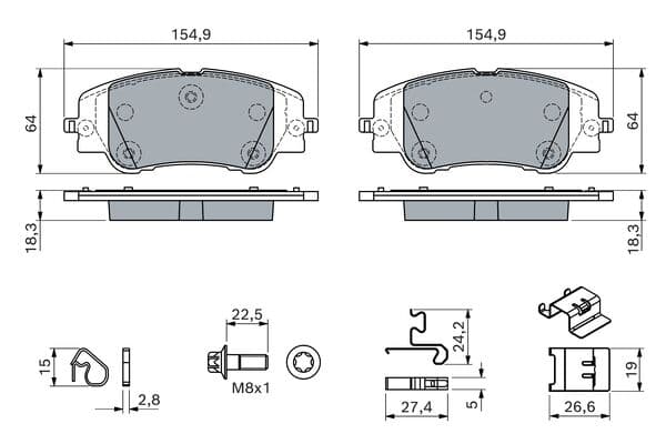 Diskli fren balatası seti; ön 5