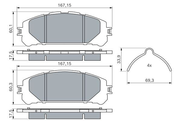 Diskli fren balatası seti; ön 5