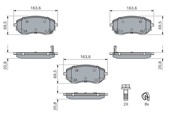 Diskli fren balatası seti; ön 5