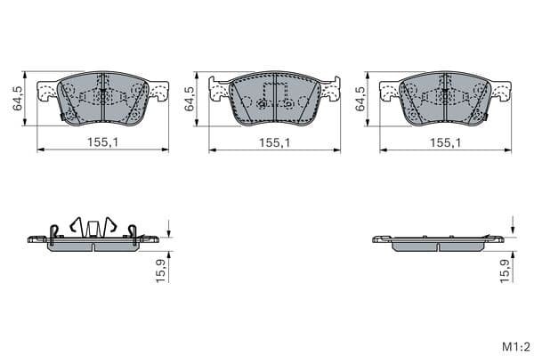 Diskli fren balatası seti; ön 5