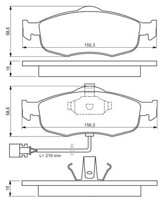 Diskli fren balatası seti; ön 5