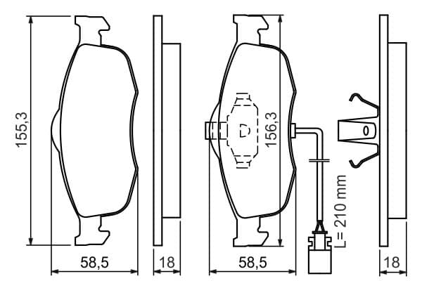 Diskli fren balatası seti; ön 6