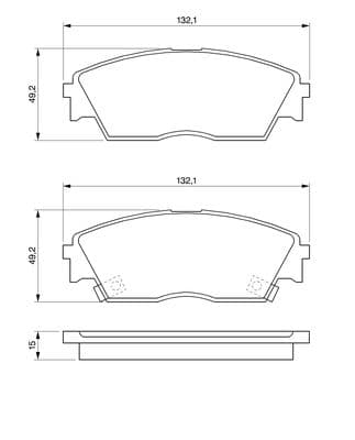 Diskli fren balatası seti; ön 6