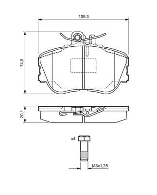 Diskli fren balatası seti; ön 5