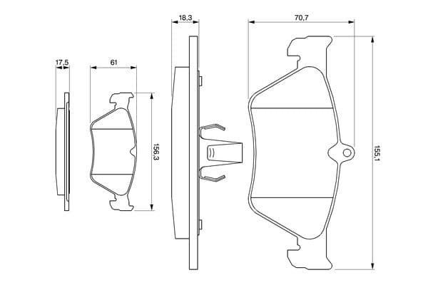 Diskli fren balatası seti; ön 6