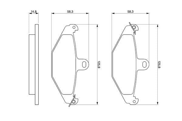 Diskli fren balatası seti; arka 6