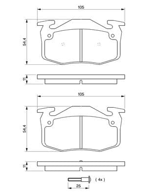 Diskli fren balatası seti; arka 5