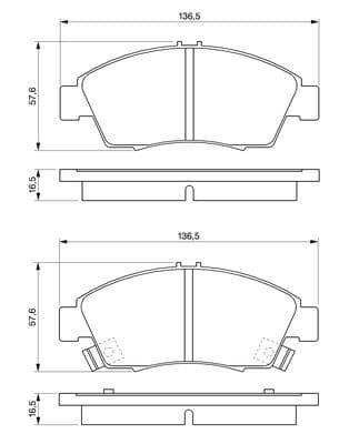 Diskli fren balatası seti; ön 6