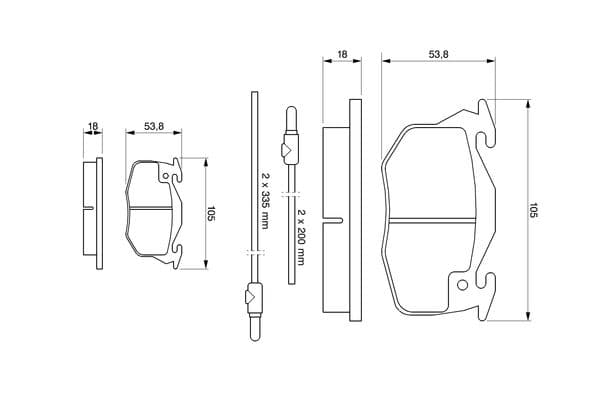 Diskli fren balatası seti; ön 6