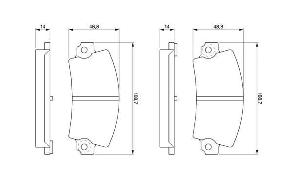 Diskli fren balatası seti; arka 6