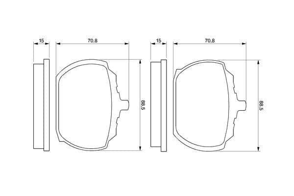 Diskli fren balatası seti; ön 6