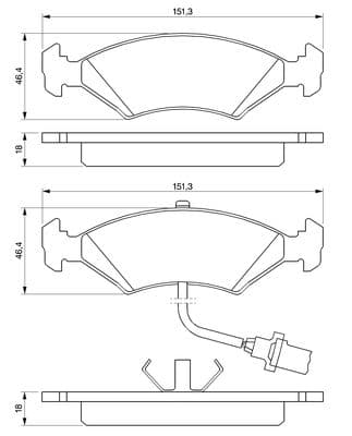 Diskli fren balatası seti; ön 5
