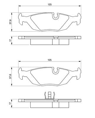 Diskli fren balatası seti; arka 8