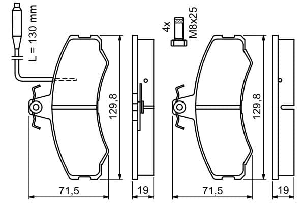 Diskli fren balatası seti; ön 6