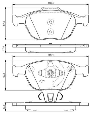 Diskli fren balatası seti; ön 7