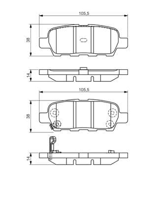 Diskli fren balatası seti; arka 7