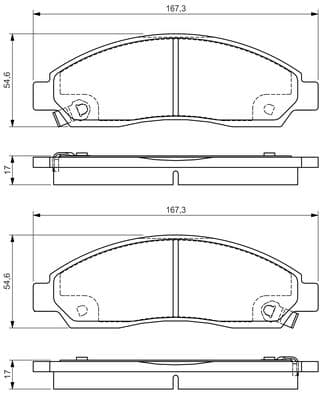 Diskli fren balatası seti; ön 6