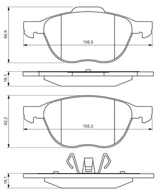Diskli fren balatası seti; ön 7