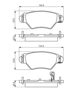 Diskli fren balatası seti; arka 7