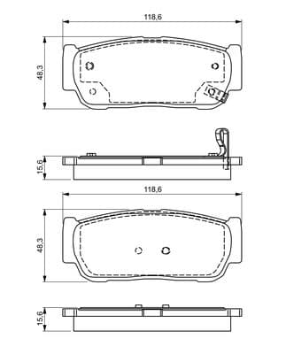 Diskli fren balatası seti; arka 6