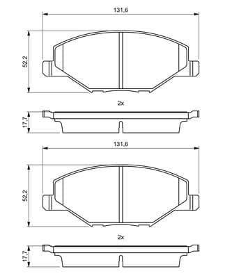 Diskli fren balatası seti; ön 8