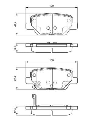 Diskli fren balatası seti; arka 8