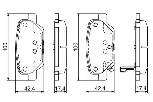 Diskli fren balatası seti; arka 7