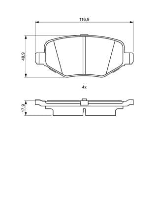 Diskli fren balatası seti; arka 6