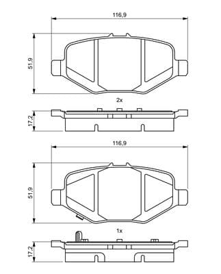 Diskli fren balatası seti; arka 5