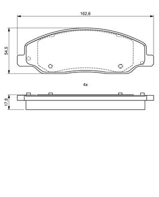 Diskli fren balatası seti; ön 6