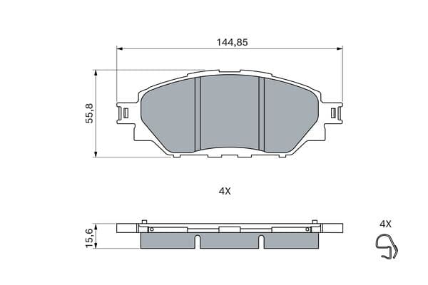Diskli fren balatası seti; ön 5