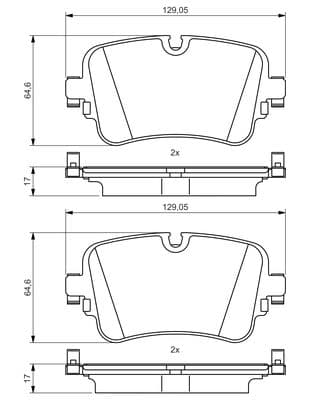Diskli fren balatası seti; arka 6
