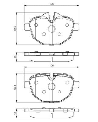 Diskli fren balatası seti; arka 8
