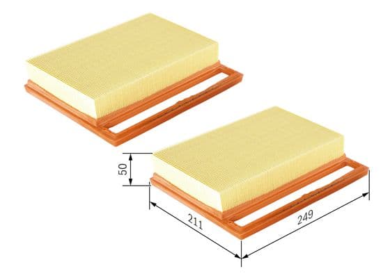 Hava filtresi elemanı, Motor 1