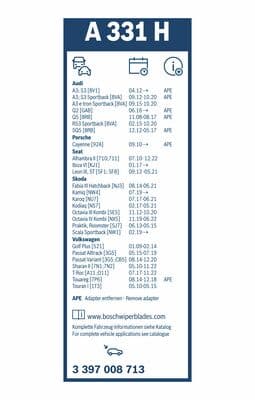 Aerotwin silecek, Arka 3