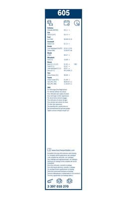 Silecek lastiği, set 6