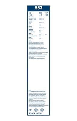 Silecek lastiği, set 6