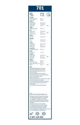 Silecek lastiği, set 6