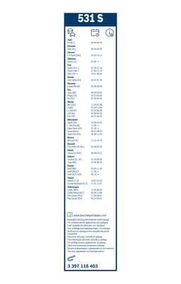 Spoiler silecek süpürgesi, Set 6