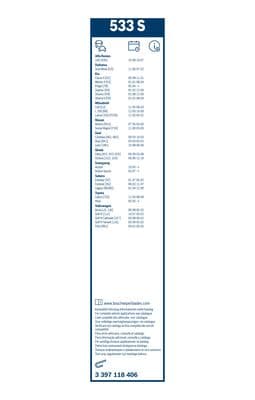 Spoiler silecek süpürgesi, Set 6