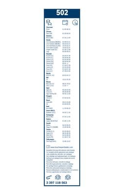 Silecek lastiği, set 6