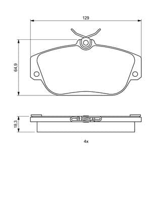 Diskli fren balatası seti; ön 7
