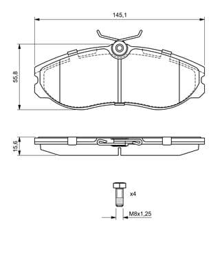 Diskli fren balatası seti; ön 8