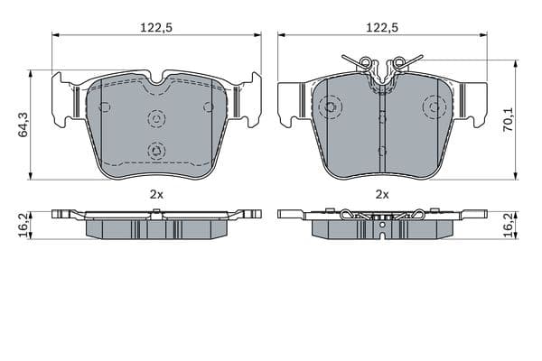 Diskli fren balatası seti; arka 7